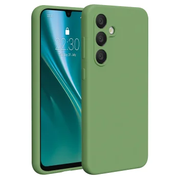 Etteri Silicone Case vāciņš Samsung Galaxy S24 FE, gaiši zaļš