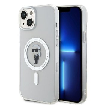Karl Lagerfeld iPhone 15 Plus vāciņš IML Ikonik MagSafe, melns