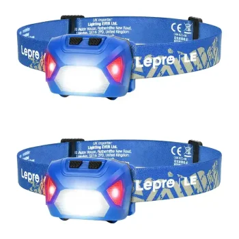 Налобный фонарь Lepro 320014-B-2, 2 шт., 300 лм, IPX4, синий