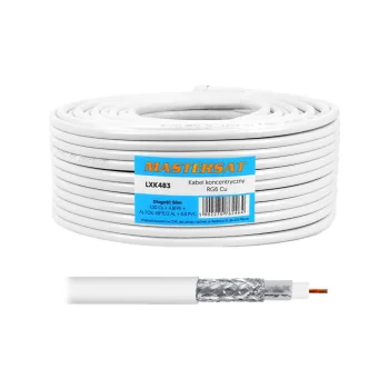 Coaxial Cable Mastersat RG6 1Cu 48x0.12AL, White