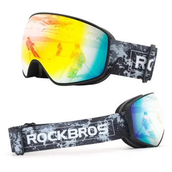 Детские лыжные очки Rockbros SP284 Anti-Fog с UV-фильтром, черные