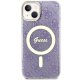Guess iPhone 14 vāciņš IML 4G Gold Stripe MagSafe, violets