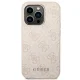 Apple iPhone 14 Pro Max 6,7\" Guess 4G Metal Gold Logo Case Cover (GUHCP14XG4GFPI), Pink | Чехол Кейс...