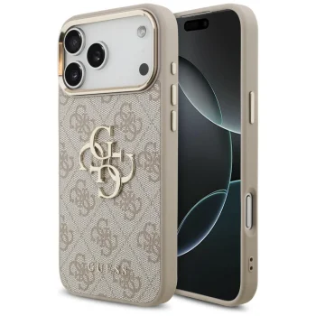 Guess 4G Big 4G Classic Logo vāciņš iPhone 17 Pro Max / 18 Pro Max, rozā zelts