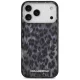 Чехол Karl Lagerfeld IML Leopard Pattern MagSafe для iPhone 17 Pro Max, черный