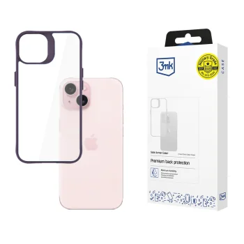 3Mk Protection Satin Armor Case+ vāciņš Apple iPhone 15, caurspīdīgs/lillā