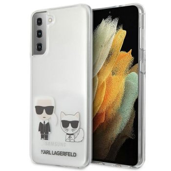 Karl Lagerfeld Samsung Galaxy S21+ vāciņš Karl & Choupette, caurspīdīgs
