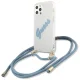 Чехол Guess для iPhone 12 / 12 Pro Script Vintage, синий