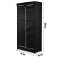 Massido Protective Shelving Unit Cover 180x90x40 cm, Black