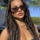 Kanekalons Sintētiskās Afro Bizes Frizūrām 60cm, Brūns | Synthetic Afro Braids for Hairstyles