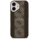 Чехол Guess 4G PU Stripe MagSafe для iPhone 17, коричневый