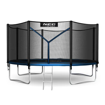 Батут садовый Neo-Sport 404 см (13 ft) с внешней сеткой и лестницей