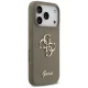 Guess iPhone 17 Pro vāciņš Silicone Big 4G Script, brūns