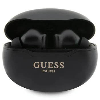 Guess Classic EST TWS Bluetooth наушники с зарядным кейсом, черные