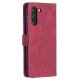 Samsung Galaxy S21 FE 5G (SM-G990B/DS) Geometric Pattern Leather Wallet Case Cover, Red | Чехол для...