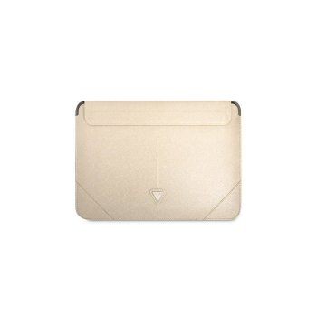 Guess Saffiano Triangle Logo klēpjdatora soma 16" bēša