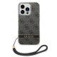 Guess 4G Print Strap Case for iPhone 14 Pro, Black
