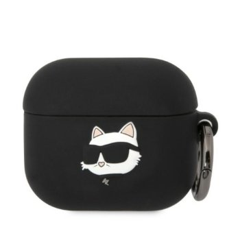 Karl Lagerfeld AirPods 3 чехол Silicone Choupette Head 3D, черный