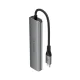 Acefast J16 5-in-1 USB-C centrmezgls ar HDMI 4K 60Hz un PD 90W, Pelēks