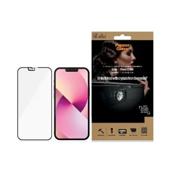 Защитное стекло PanzerGlass E2E со шторкой для камеры iPhone 13 mini, черное