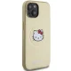 Hello Kitty iPhone 14 vāciņš Leather Kitty Head MagSafe, zelta