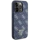 Guess iPhone 15 Pro Case 4G Triangle Metal Logo, Blue