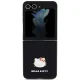 Hello Kitty Samsung Galaxy Z Flip 5 vāciņš Metal Logo Kitty Head, melns