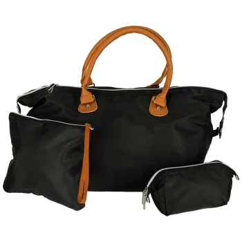 Multifunctional Stroller Bag Set with Pouches, Black