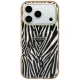 Чехол Guess IML Zebra Glitter MagSafe для iPhone 17 Pro / 18 Pro, золотой