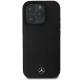 Mercedes iPhone 16 Pro Max Case Textured And Plain Leather MagSafe, Black