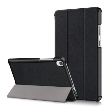 Lenovo Tab M8 (2nd Gen) - Vāks apvalks pārvalks | Tri-fold Stand Leather Case Cover, Black