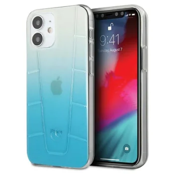 Чехол Mercedes для iPhone 12 mini Transparent Line, синий