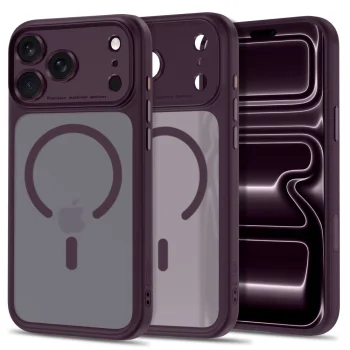 Чехол Tech-Protect MagPeak MagSafe CC для iPhone 18 Pro Max / 17 Pro Max, Dark Cherry Matte
