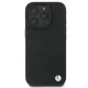Чехол BMW для iPhone 16 Pro Max Signature Leather Diamond Metal Logo MagSafe, черный
