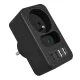 Сетевой тройник разветвитель Maclean MCE249 F/B 2 розетки, 2x USB-A 18W, 2x USB-C PD...