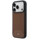 Mercedes Leather Wood Effect Curve MagSafe Case for iPhone 17 Pro Max, Brown