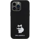 Чехол Karl Lagerfeld для iPhone 15 Pro Silicone Choupette Metal Pin, черный