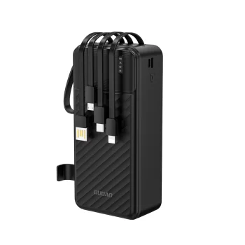 Внешний аккумулятор Dudao K11 Max 30000mAh со встроенными кабелями, черный