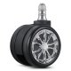 Sofotel Rubberized Chair Wheels, Black, 5 Pcs