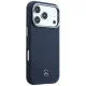 Mercedes Leather Semi Wrap Wood Effect MagSafe vāciņš iPhone 17 Pro Max, Navy Blue