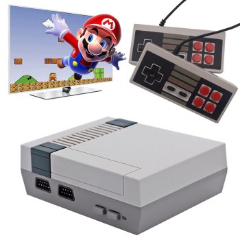 Ретро игровая приставка для ТВ с 620 играми и 2 геймпадами, серая