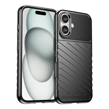 Thunder Case for iPhone 16 Plus TPU Case, Black