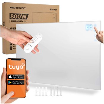 Infrasarkanais sildītājs 800W Berdsen BD-987 ar WiFi un tālvadības pulti