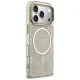Чехол Guess IML Peony Dot MagSafe для iPhone 17 Pro, бежевый