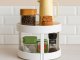 Two-Tier Rotating Kitchen Organizer, White