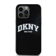 Чехол DKNY для iPhone 15 Pro Max Liquid Silicone White Printed Logo MagSafe, черный
