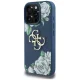 Guess Grained Roses Big 4G Logo vāciņš Apple iPhone 16 Pro - Zils