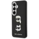 Karl Lagerfeld Saffiano Double Heads Metal vāciņš Samsung Galaxy S26, melns