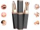 Eyebrow Trimmer and Facial Hair Remover for Women, 2-in-1 Painless USB Shaver, black