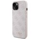 Apple iPhone 15 6.1\'\' Guess 4G Metal Gold Logo Case Cover, Pink | Telefona Maciņš Vāks Apvalks Bampers